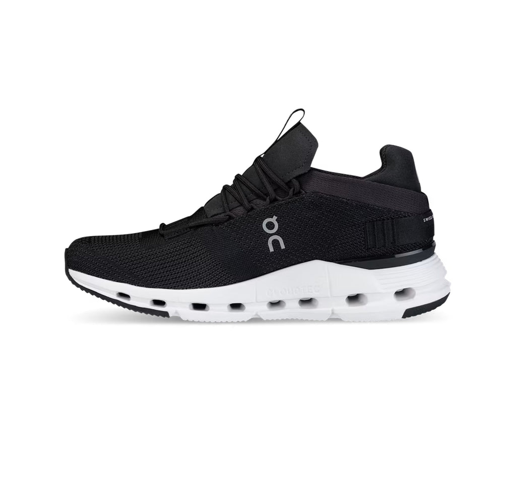 On Women's Cloudnova Phantom/White Lifestyle Sneakers
