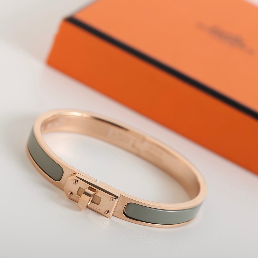 Hermes HM Kelly Blue Green Bracelet