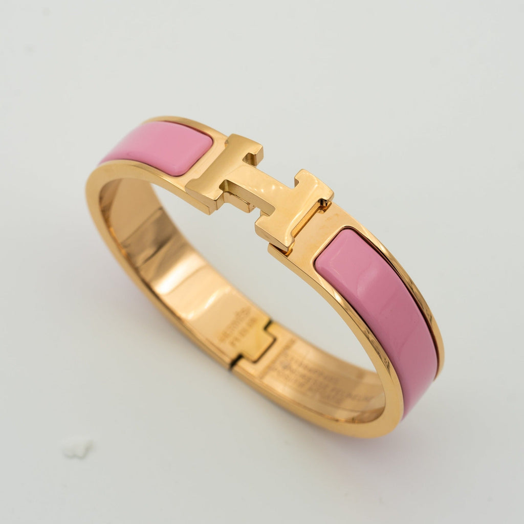 Hermes H Pink Bracelet
