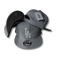 Los Angeles Dodgers  Gray with White Embroidered Logo – Snapback Cap