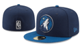 Minnesota Timberwolves NBA Snapback Cap with Embroidered Wolf Logo and Blue Brim – Navy