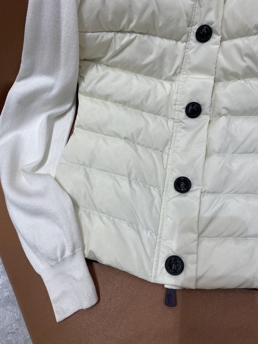 Moncler Hybrid Quilted Knit Jacket — detail