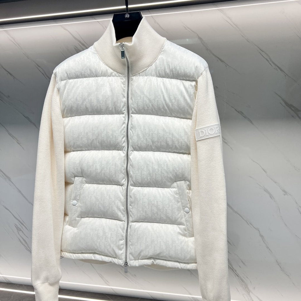 Dior Oblique Sweater Sleeve Down Jacket — hero