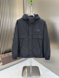 Burberry Black Hooded Zip-Front Jacket — hero