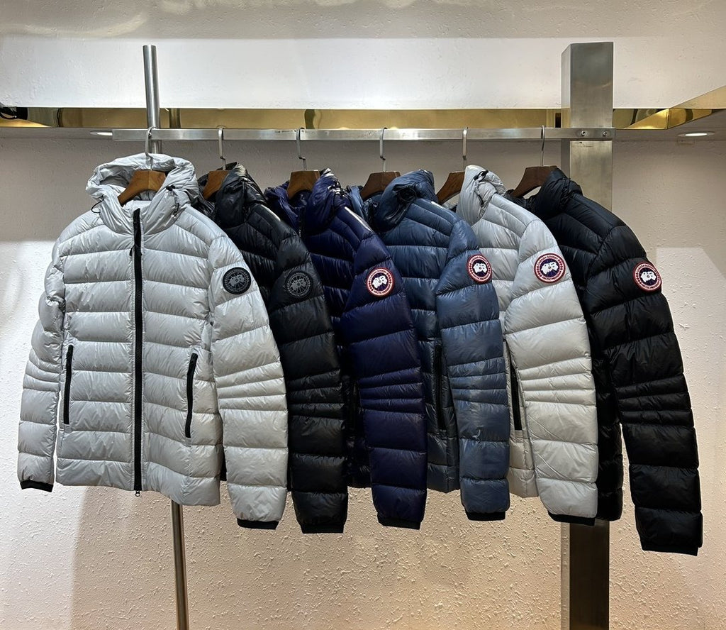 Canada Goose Hooded Short Down Jacket — comparison
