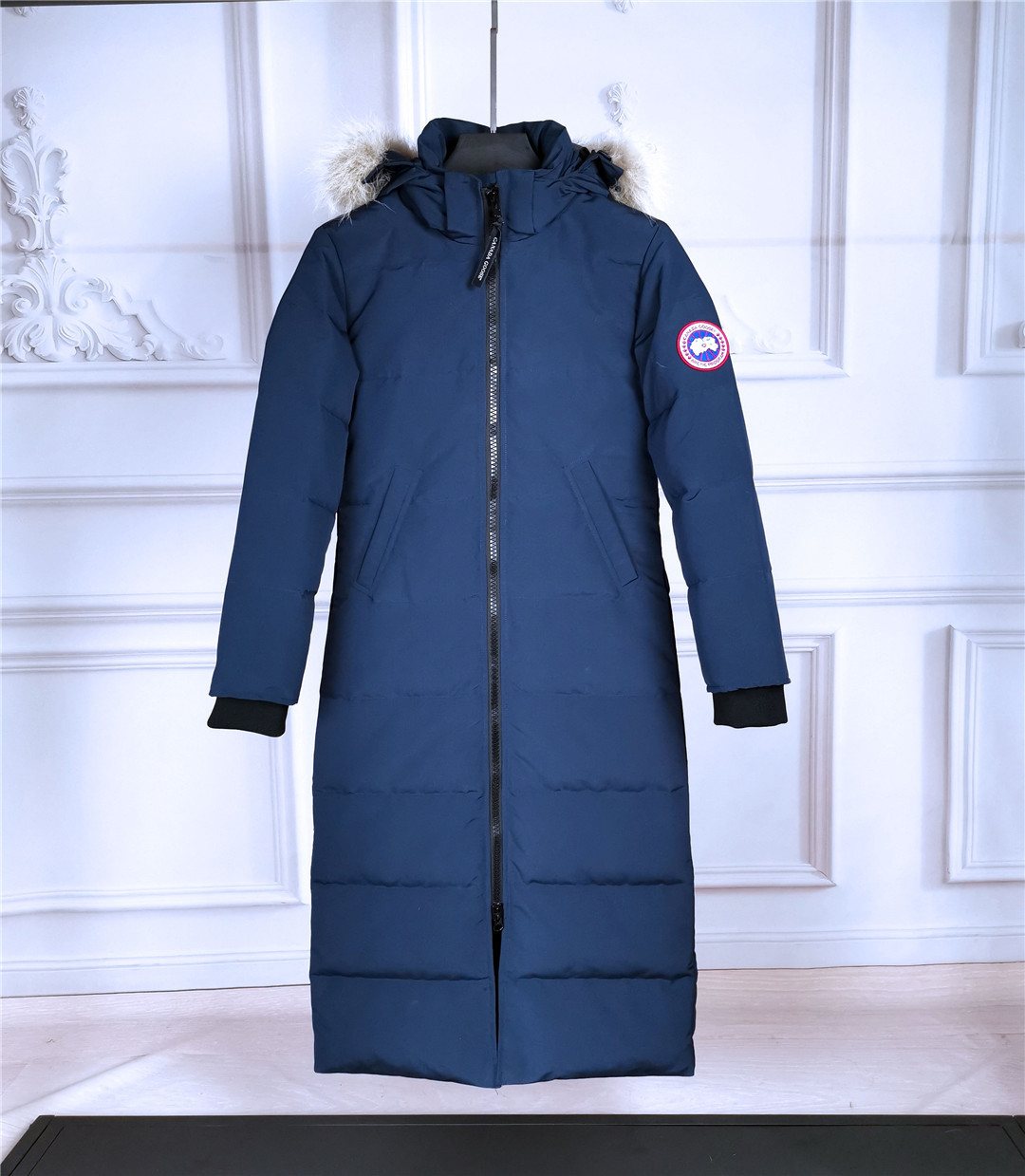 Canada Goose Women's Hooded Fur-Trim Long Down Jacket — front