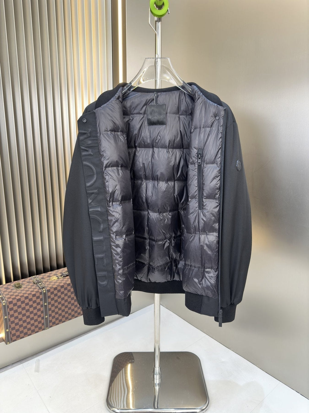 Moncler Black Short Down Coat — detail