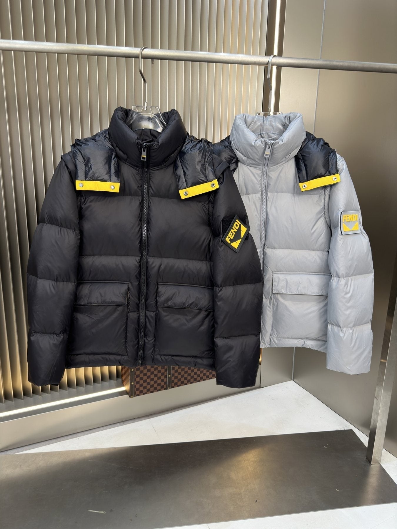 Prada 2-in-1 Hooded Puffer Jacket — comparison