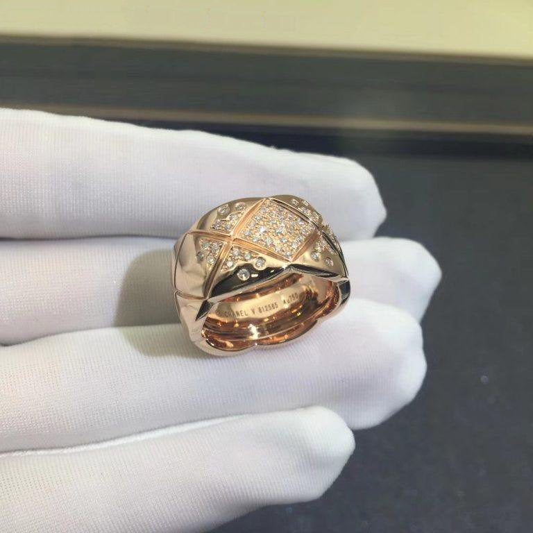 Chanel Crush Ring Pink Gold Cubic Zirconia