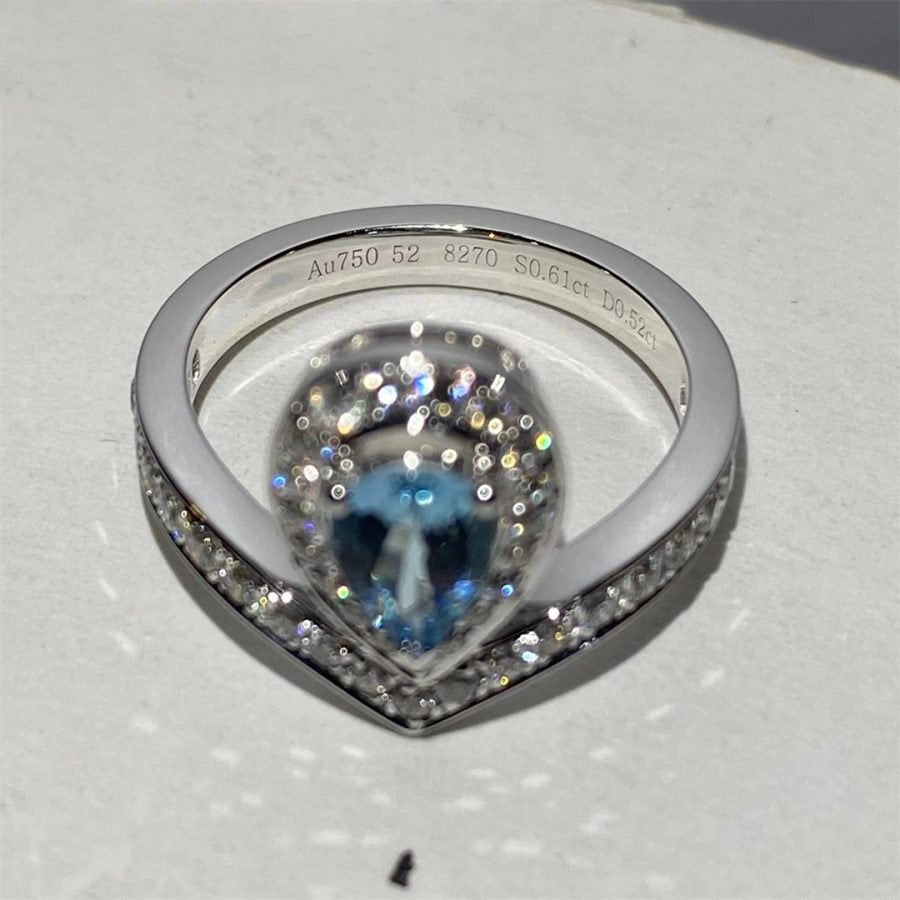 Chaumet Josephine Ring Turquoise Silver Cubic Zirconia