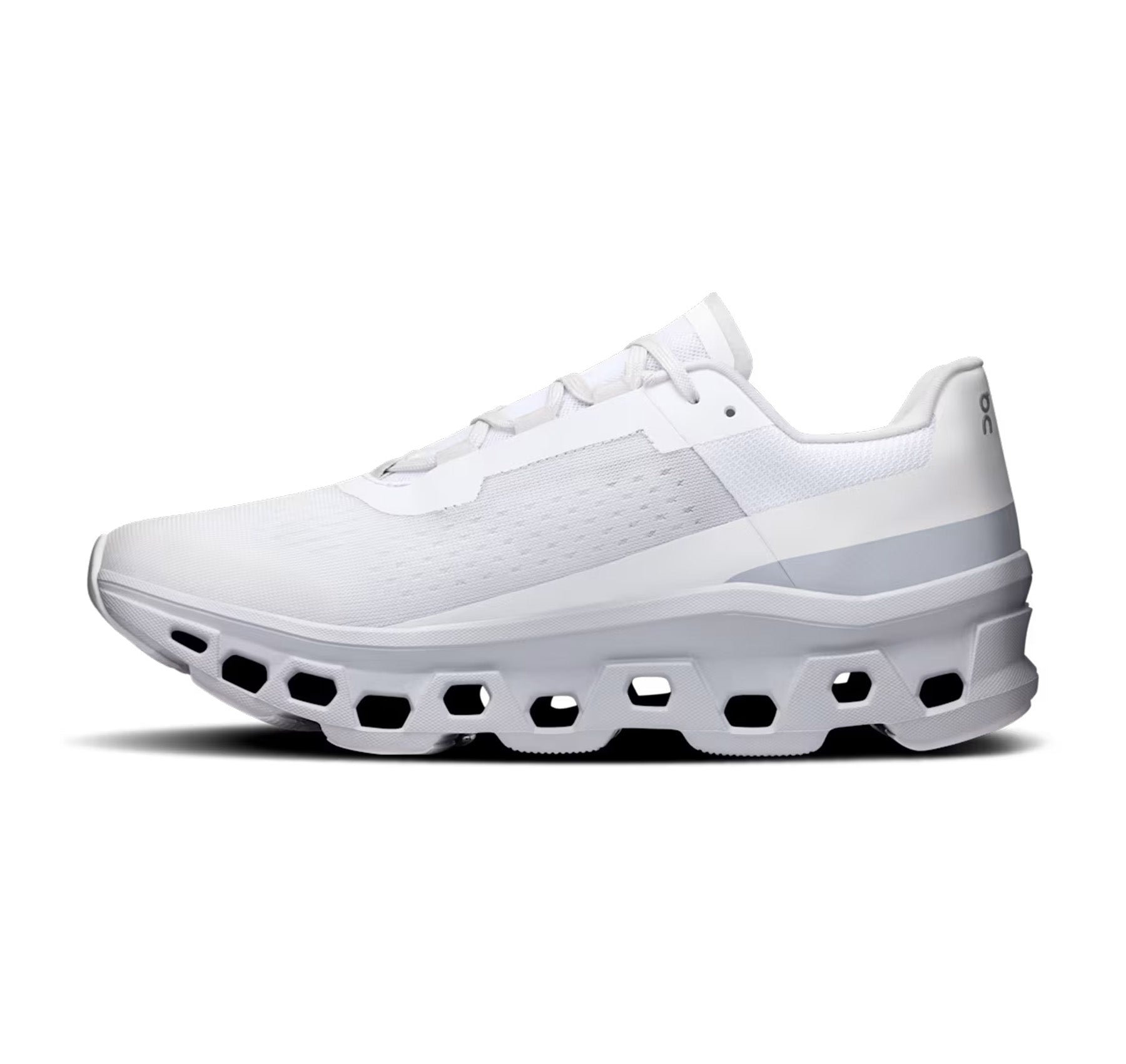 On Men's Cloudmonster White/Glacier Running Shoes
