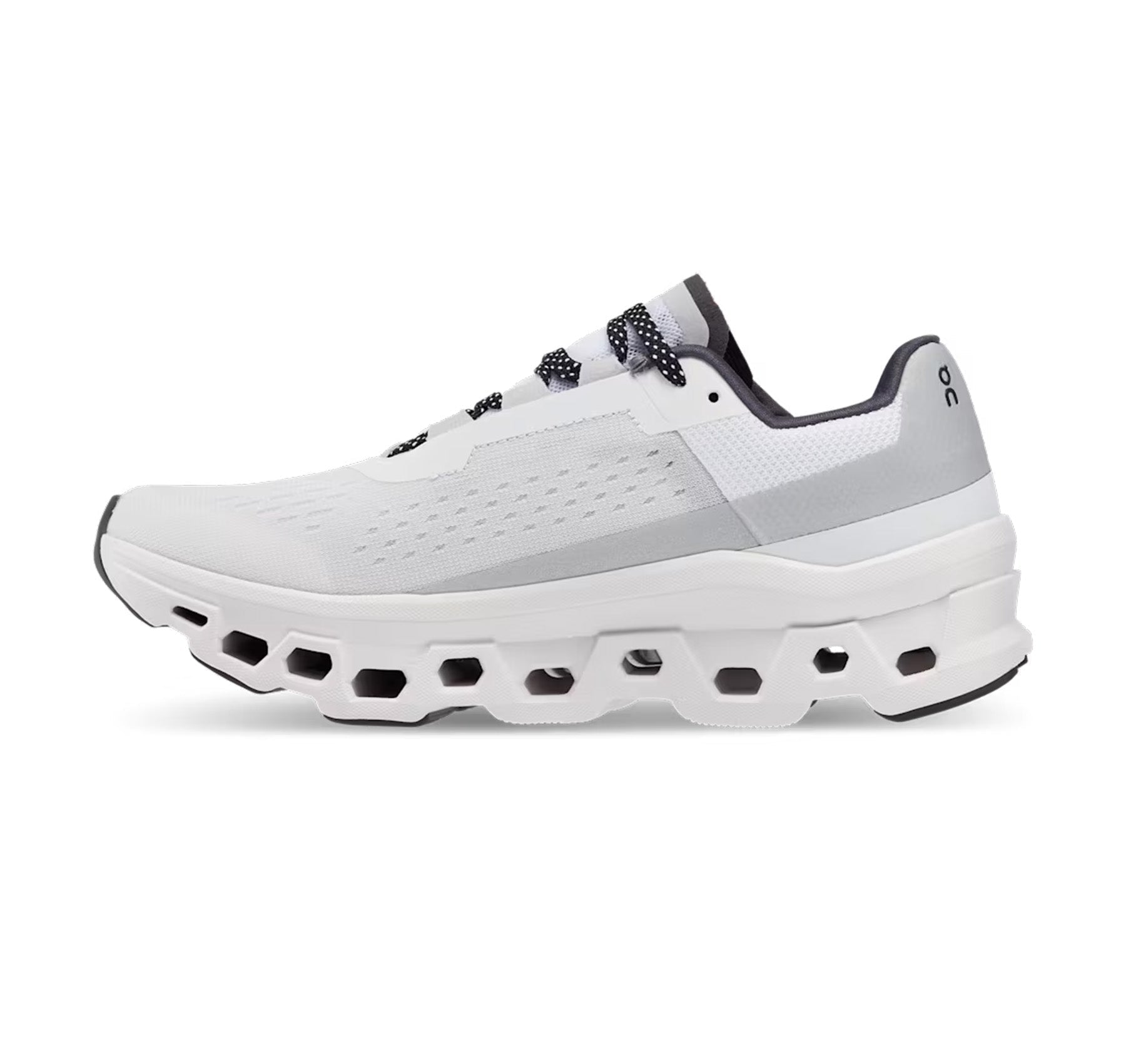 On Women's Cloudmonster All White Running Shoes