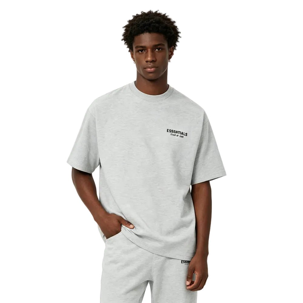 Fear of God Essentials Jersey Crewneck T-Shirt Light Heather Grey