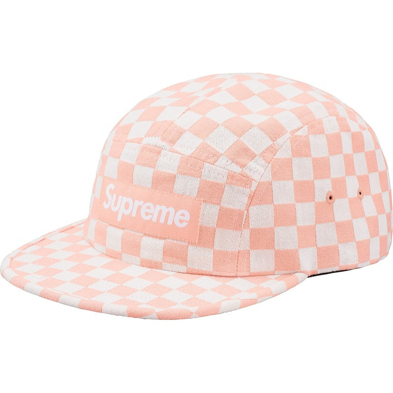 Supreme SS18 Checkerboard Camp Cap Pink